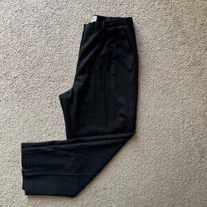 LL Bean Pants Womens 14 (32x30) Vtg USA Wool Black Pleated Front Tapered Leg